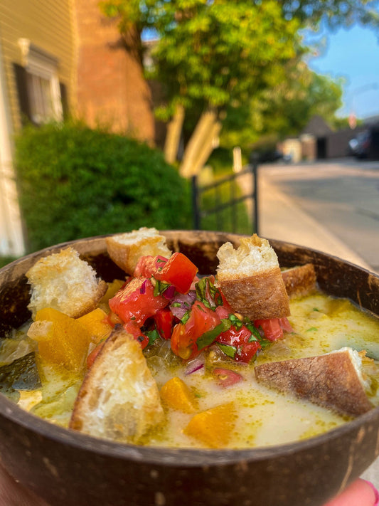 Week 182: Summer Squash Soup with Fresh Salsa