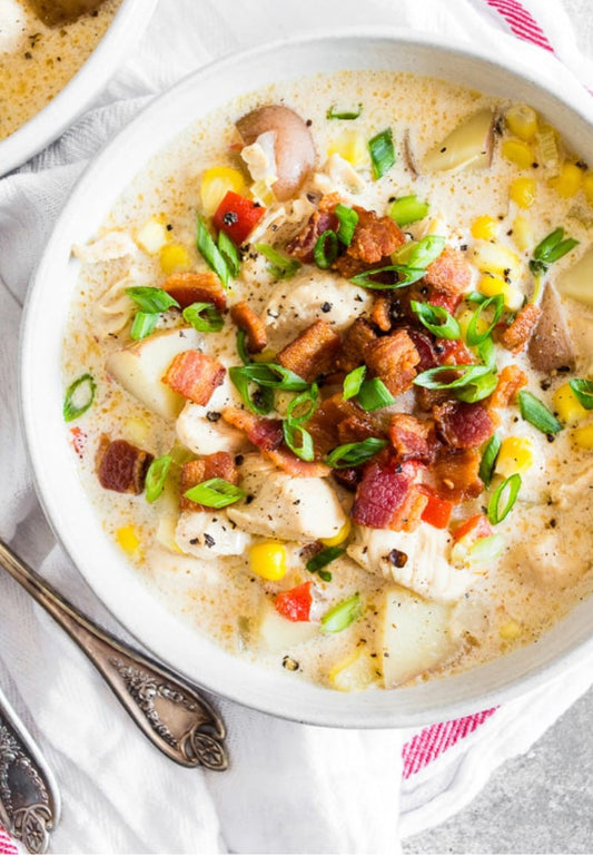 Week 136: Chicken Corn Chowder & Gazpacho