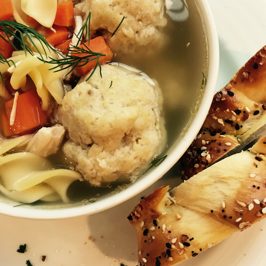 Week 302: Chicken Noodle Soup with Matzo Balls
